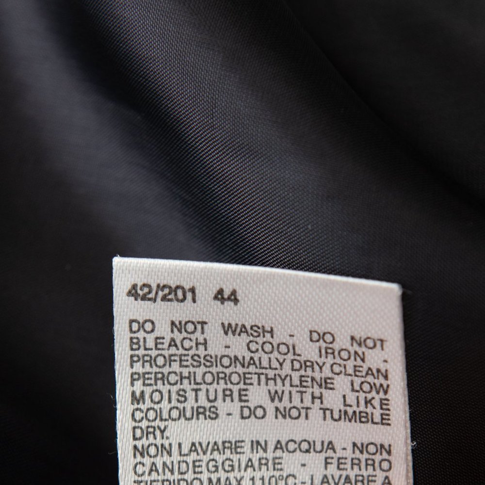 Max Mara Wool Blazer 100% Virgin Wool 3 Button Black White Navy Blue Size 10 - Picture 8 of 10